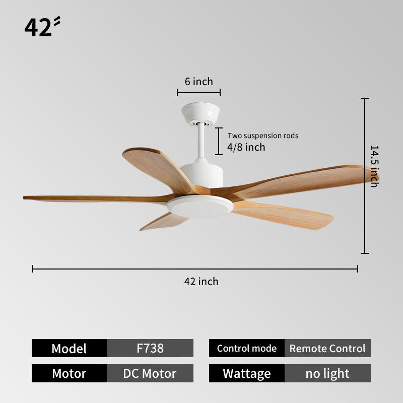 42 pouces-Blanc + couleur bois naturel
