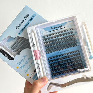 Özel etiket bireysel kirpik küme Diy Segment kirpik uzatma kitleri kirpik ön kesim Segment kirpik düğüm ücretsiz vizon küme - Product Image 4