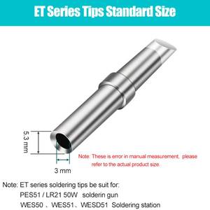 ชุดหัวแร้งบัดกรีไม่มีตะกั่วชุด Etb/etp/ets/eth สำหรับ weller WES50/51 WESD51 WE1010สถานีบัดกรีทำจากทองแดง - Product Image 5