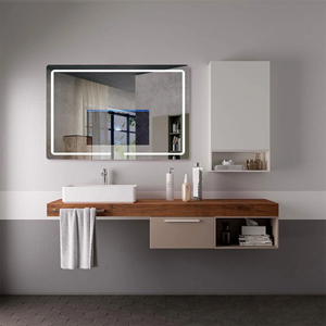 Espejo inteligente LED sin marco de estilo moderno, gran pantalla táctil, WiFi, Android, espejo mágico inteligente para uso en el baño - Product Image 3