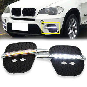 ไฟวิ่งกลางวัน LED ตามลำดับพร้อมไฟเลี้ยวสีเหลืองสำหรับ BMW X5 E70 E70LCI 2011 2012 2013 - Product Image 1
