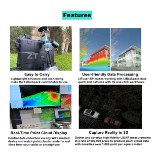 LIDAR und Post-Processing-Software zum Verkauf erhältlich Einzel-/Doppel-Lidar-Rucksack-Lidar-Scan-System
