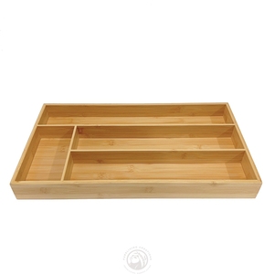 4-Khe Cắm 100% Tre Đồ Dùng Ngăn Kéo Tổ Chức Bạc/Flatware/Bộ Đồ Ăn Nhà Bếp/Phòng Tắm/Phòng Khách Không Gian Công Cụ - Product Image 2