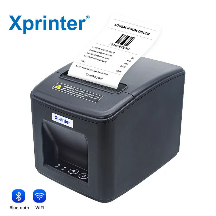 Xprinter XP-Q80C Factory Pos Printer 80mm Bill Printing Machine Bluetooth Android Pos Terminal con stampante da 80mm
