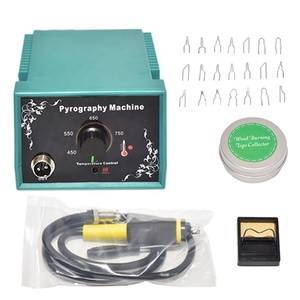 Fabrika fiyat 220V ab ahşap brülör ayarlanabilir sıcaklık Pyrography yakma makinesi 21 adet İpuçları 40W - Product Image 1