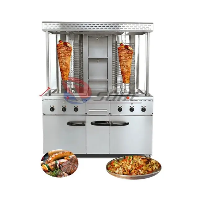 Horno eléctrico de Kebab independiente, máquina comercial de Shawarma con gabinete