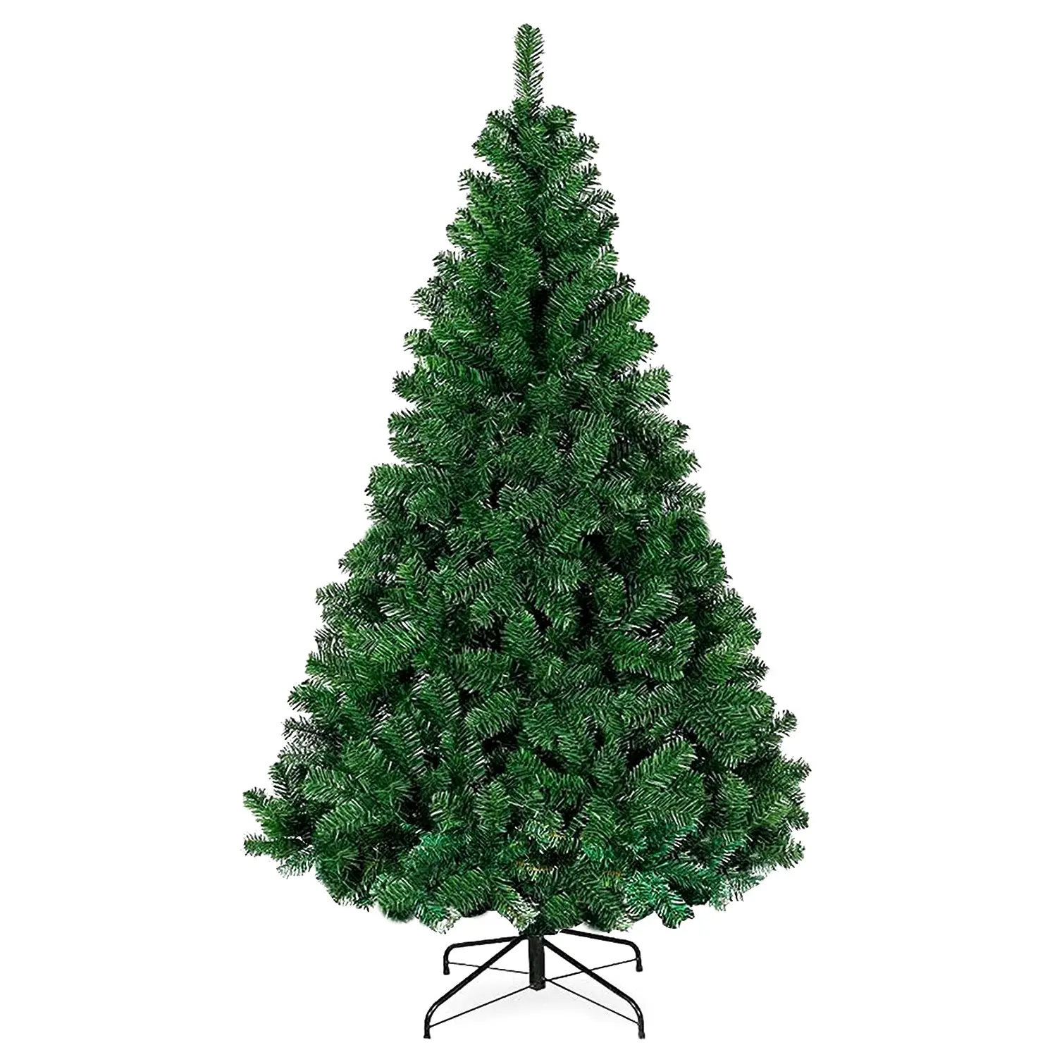 Árboles artificiales de Navidad con soporte de plástico, fácil montaje verde, Material de PVC Natural