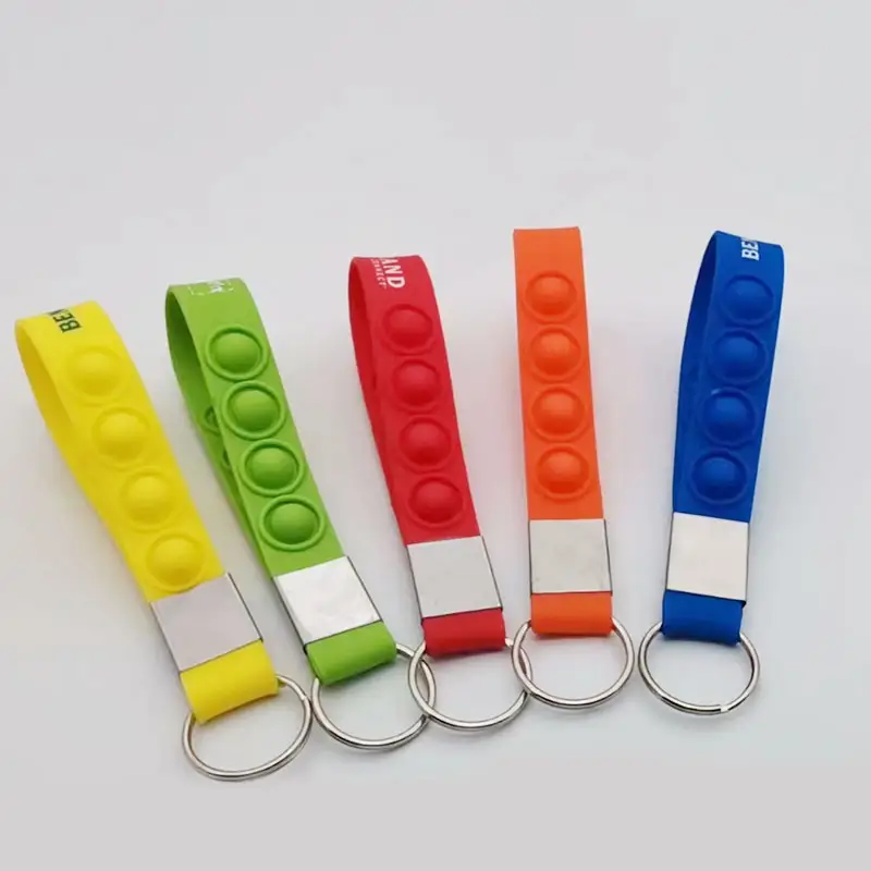 Promotionele Push Pop Fidget Wrist Strap Sleutelhanger