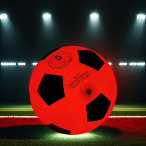 Dingrong Factory Glowing Light up <span class=keywords><strong>LED</strong></span>サッカーボールサイズ5ゴム製PUPVC素材で作られたトレーニングマッチ用のカスタマイズ可能なロゴ - Product Image 4