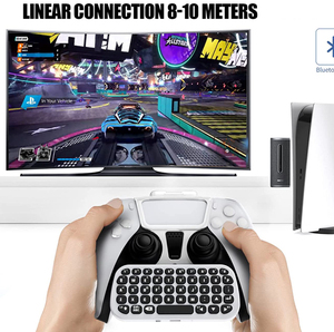适用于Playstation 5 PS5的C型端口3.5毫米音频插孔内置扬声器无线游戏手柄键盘语音聊天板 - Product Image 3