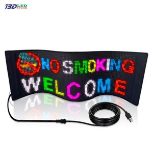 USB LED Scrolling Message Sign Matrix schermo morbido controllo APP Display a LED flessibile programmabile per Bar negozio di finestrini auto - Product Image 5