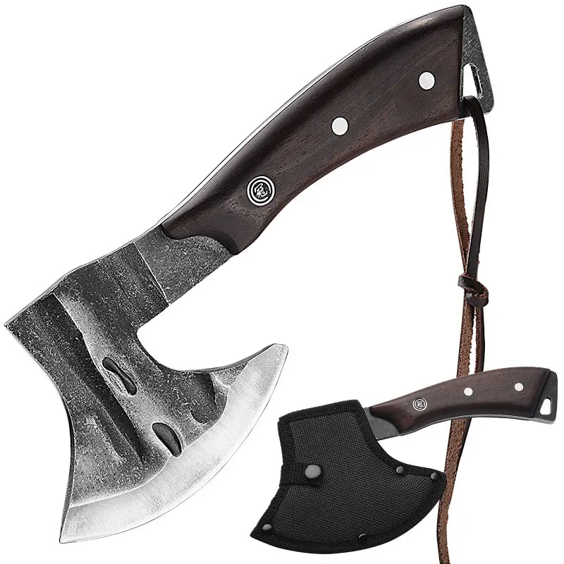 Grandsharp – hachette à feu forgée à la main, couteau de cuisine tactique Tomahawk hache couteaux à désosser pour Chef d'abattoir outils de boucher
