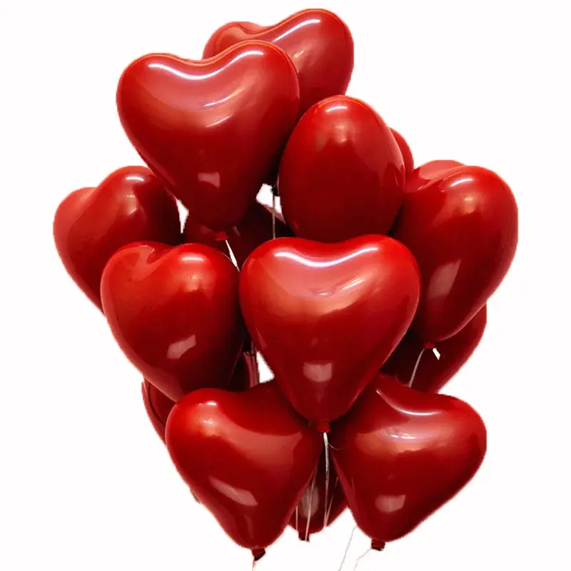 TC-4008 10 polegada gemstone coração vermelho balão dupla camada romã coração vermelho balão confissão decoração