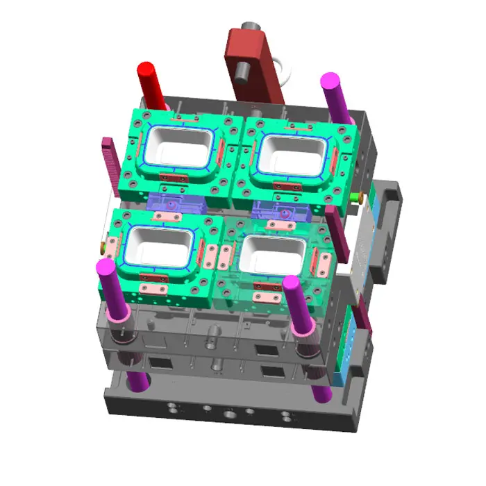 Doos Behuizing Dubbele Stapel Mallen Plastic Onderdelen 3d Printing Spuitgietmatrijs 3d Ontwerp Bedrijf Mal Aanpassen Gereedschapsmaker