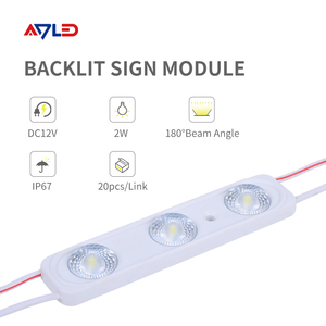 20個/ストリング2W ip67射出スーパーLEDモジュールライトサイン文字DC12VアルミニウムPCB防水LEDモジュール - Product Image 5