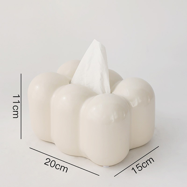 Boîte à mouchoirs A Marshmallow-Blanc