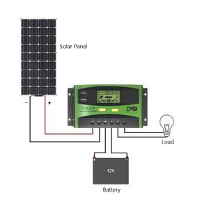 Smart Solar Panel <strong>Controller</strong> Regulator 24V 12V <strong>DC</strong> <strong>Output</strong> Bulb 10A 30A 50A 60A 20A Manual PWM Solar Charger <strong>Controllers</strong> - Product Image 5