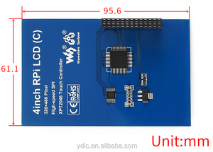 480x320, 4 pollici Dello Schermo di Tocco di TFT LCD Progettato per Raspberry Pi, 125MHz Ad alta velocità SPI - Product Image 6