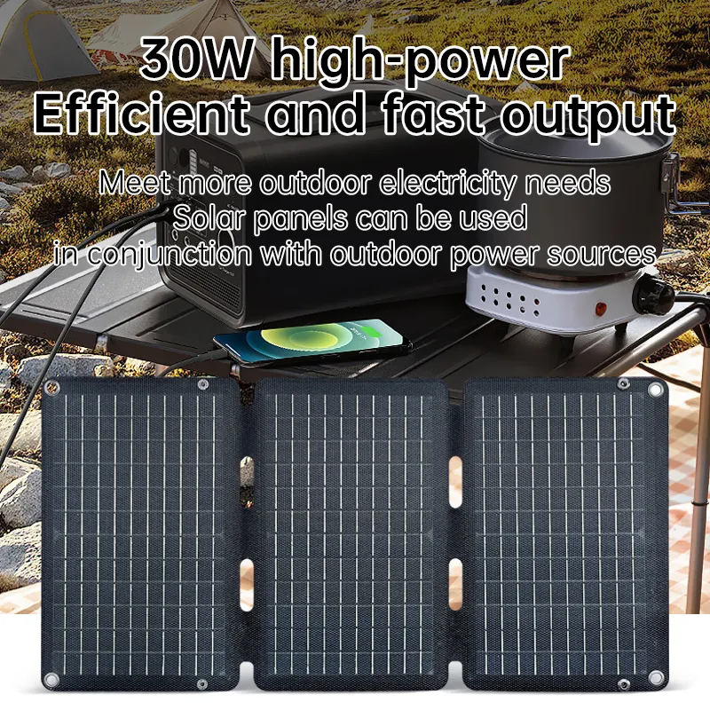 Panneau solaire 30 100 Watt 200W 300W 400W ETFE panneaux solaires pliables portables et pliables