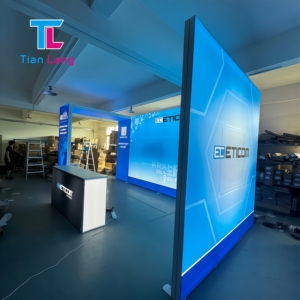 Triển lãm thương mại gian hàng hiển thị seg hồ sơ hiển thị di động với nền công bằng nền đứng triển lãm thương mại gian hàng 3x3 cho triển lãm - Product Image 6