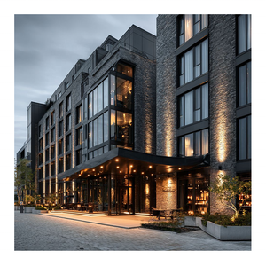 หน้าต่างอลูมิเนียมโปร่งแสงกระจกสองชั้นขนาดใหญ่ดีไซน์กรอบเก็บเสียงโรงแรมหรูสไตล์ทันสมัย - Product Image 3