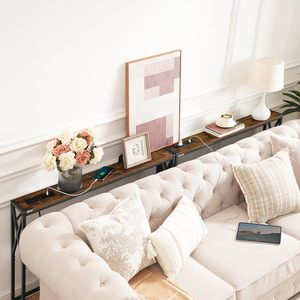 78.7 ''hẹp sofa bảng với Trạm Sạc 2 gói <span class=keywords><strong>Skinny</strong></span> giao diện điều khiển Bảng dài lối vào hành lang đi văng bảng với ổ cắm điện - Product Image 6