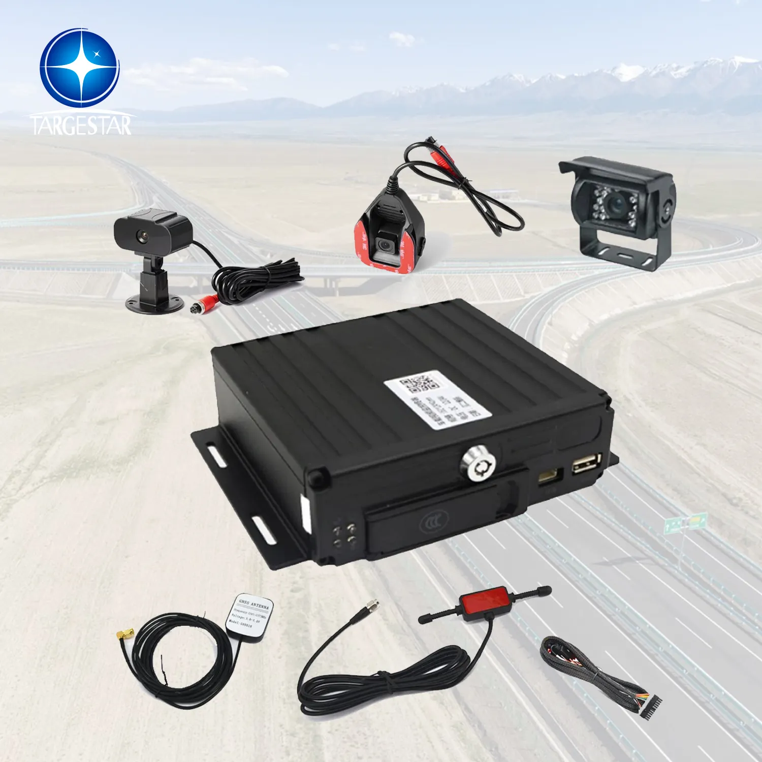 Car Black Box Dashcam Truck MDVR Dispositivo de seguimiento GPS 4G Wifi ADAS DSM Cámaras Tarjeta SD Accesorios para vehículos 4 canales DVR móvil