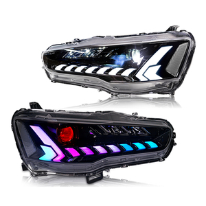 A145-RGB xe đèn pha cho Mitsubishi Lancer EVO Đèn pha 2008-2025 <span class=keywords><strong>LED</strong></span> projetor Đèn pha ban ngày Chạy ánh sáng - Product Image 2