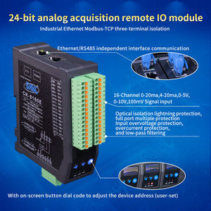 CK-8160E 24ビット高精度アナログ入力モジュール16チャネル4-20mAイーサネットModbus TCPデジタルリモートI/O出力入力モジュール - Product Image 5