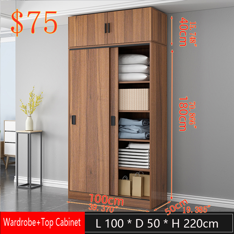 Deep Walnut 100*50*180+Top Cabinet