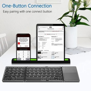B33PLUS modalità tripla Mini portatile pieghevole tastiera Bluetooth con Touchpad per PC portatile portatile tastiera pieghevole senza fili - Product Image 5