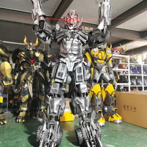 搞笑嘉年华Cosplay机器人变压器套装机器人大尺寸逼真商务促销贸易展舞蹈机器人服装 - Product Image 1