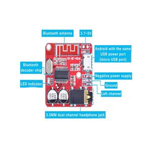 <strong>Bluetooth</strong> Audio Receiver Board <strong>Bluetooth</strong> 5.0 MP3 Lossless Decoder Board Wireless Stereo Music Module 3.7-5V XY-BT-Mini