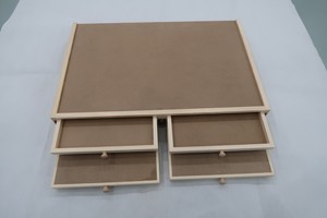 Bảng câu đố bằng gỗ có thể gập lại với 6 ngăn kéo và bao gồm Bảng câu đố dành cho người lớn được sử dụng để lưu trữ và phân loại câu đố - Product Image 2