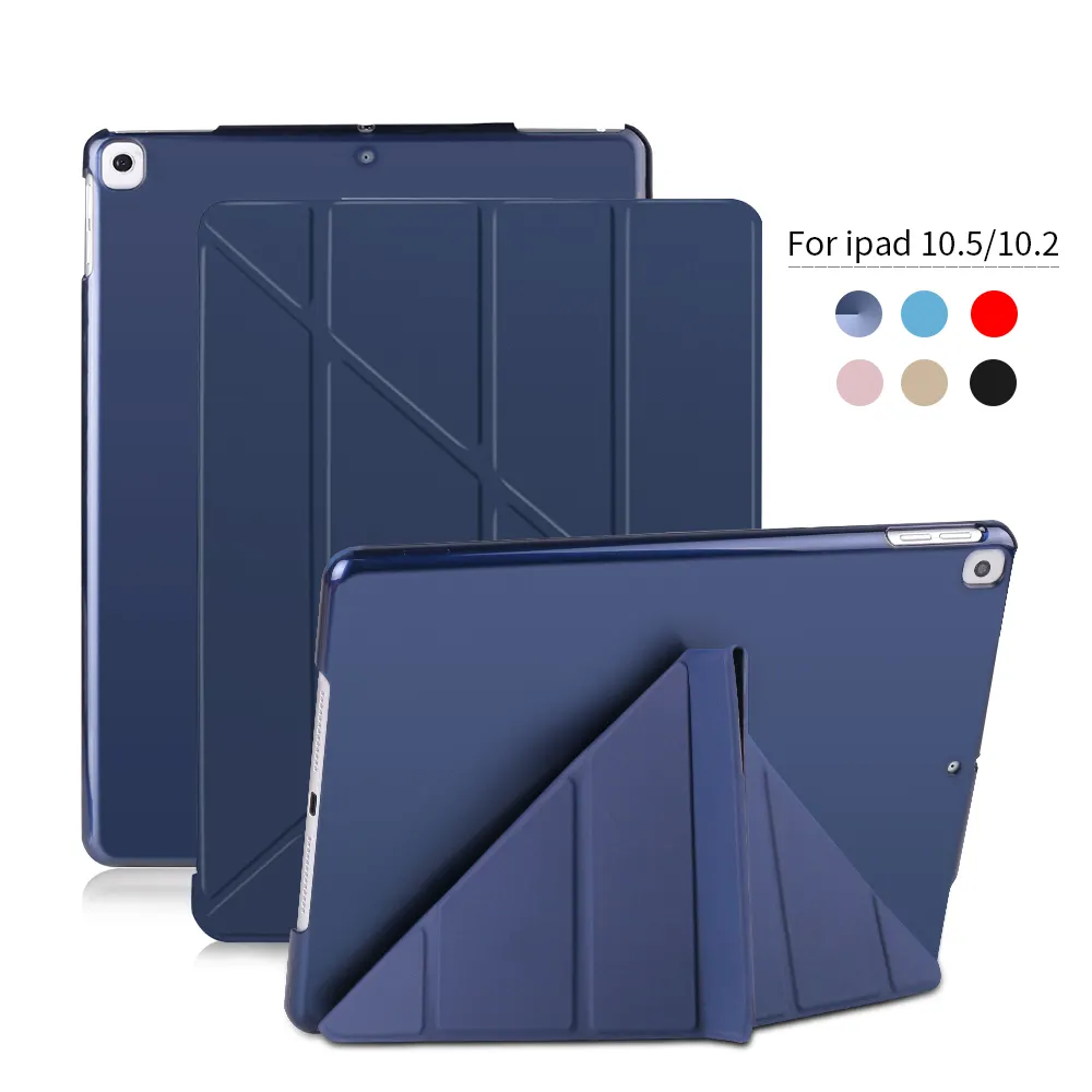Venta caliente de la PC de la PU de cuero Flip funda para iPad Air, iPad Pro 10,5 Air3 tableta cubierta, funda para iPad mini 10,2 7 8th Gen caso