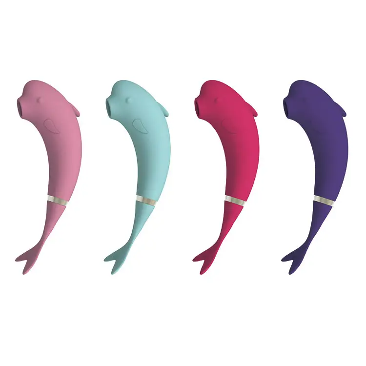 Sexspielzeug Wiederauf ladbarer G-Punkt-Stimulator Delphin form Tier massage Kleiner Kitzler Sauger Vibrator