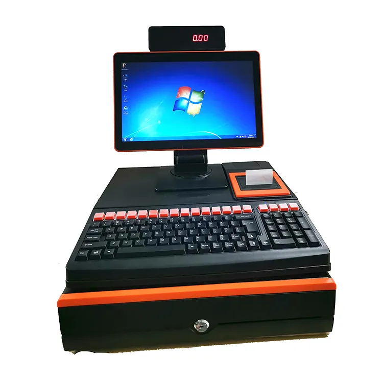 Smart cash register paper slitting machine with cash drawer lock cash register for grocery POS system machine