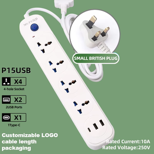 Toma de corriente de escritorio de alta calidad al por mayor, 4 salidas con puerto USB doble, cable de extensión multiusos para oficina en casa o viajes - Product Image 5