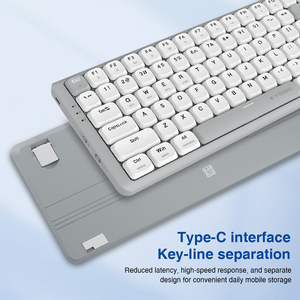 Factory Customized 84 Key Single Light Backlit Mechanical Gaming RGB Keyboard Hot Swappable Wired +2.4G + BT 3-mode Keyboard - Product Image 5