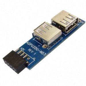 Custodia Host PC scheda madre interna USB 2.0 Hub da 9pin A 2 porta USB femmina convertitore Splitter scheda PCB Extender scheda - Product Image 1