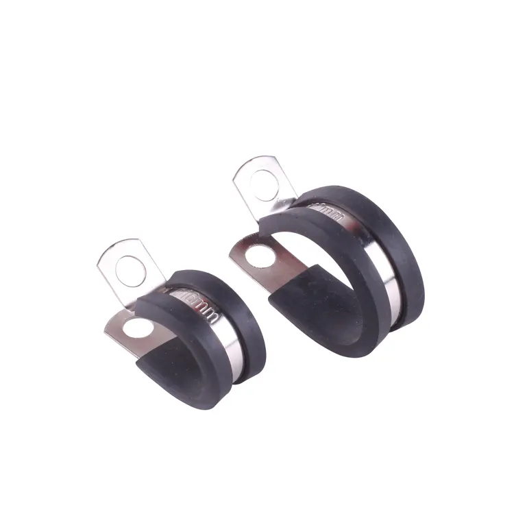 Morsetti per tubi isolati a basso prezzo fascia in acciaio inossidabile clip P rivestite in gomma