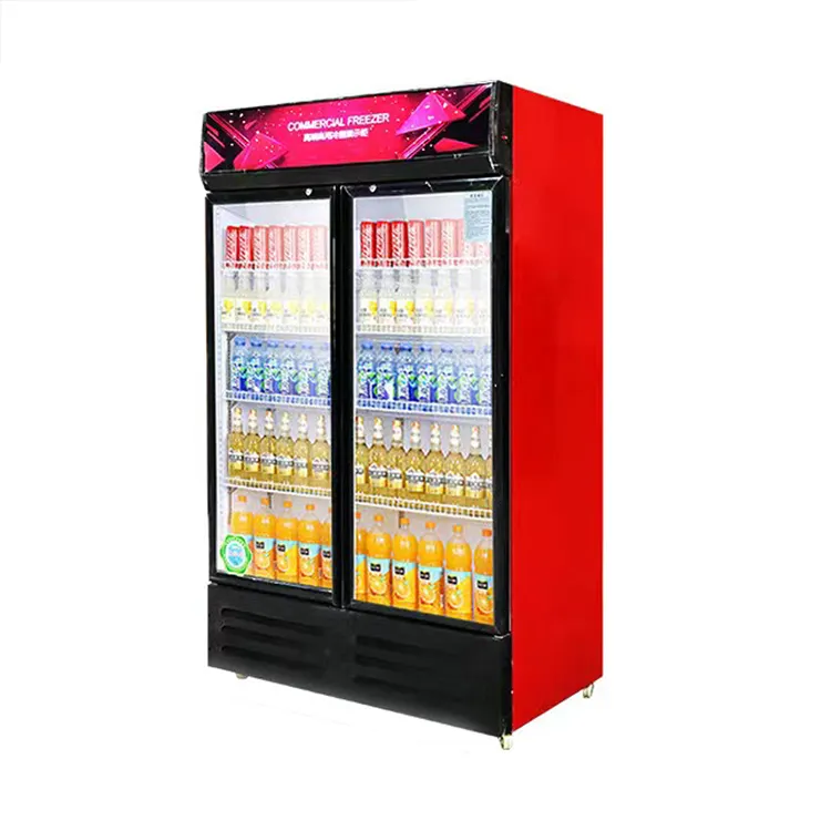 Refrigerador de bebidas integrado, refrigerador de cola con pantalla de coca para bar/supermercado/restaurante/hotel/tienda de conveniencia