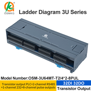 Oshangming Controlador PLC 32 DI 32 Salida de Transistor PLC 8 Pulso Modbus Rtu con RS485 RS232 para Servo - Product Image 3
