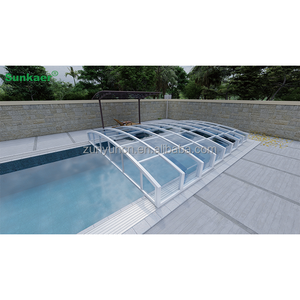 出厂价格坚固稳定的定制铝池外壳，带pc板防紫外线游泳池屋顶 - Product Image 4