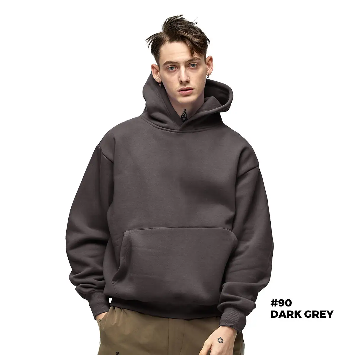 Benutzer definierte Hoodies Hip Hop Hoodie Langarm Kapuzen druck Mode Pullover Anpassen Übergröße 400GSM 65 Baumwolle 35Polyester