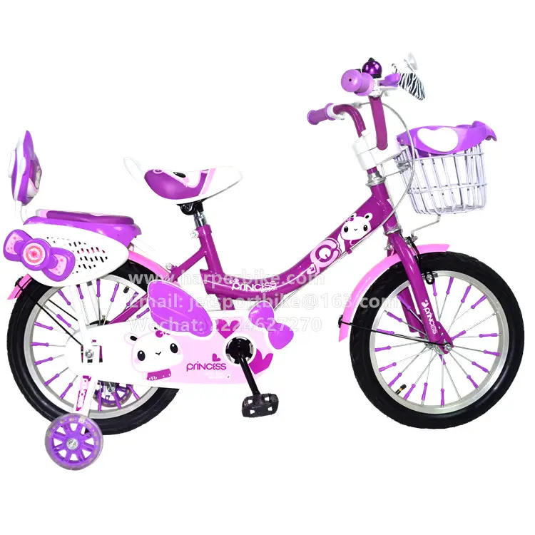 Mor renk çocuk bisikleti çocuk bisikleti kızlar için