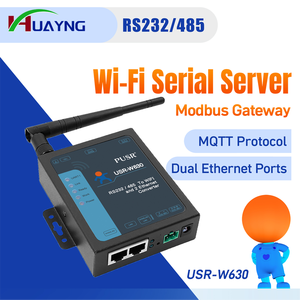 Convertidor serie Ethernet industrial de 2 puertos, compatible con Modbus RTU TCP, RS232, RS485, WIFI a servidor Ethernet, 1 unidad