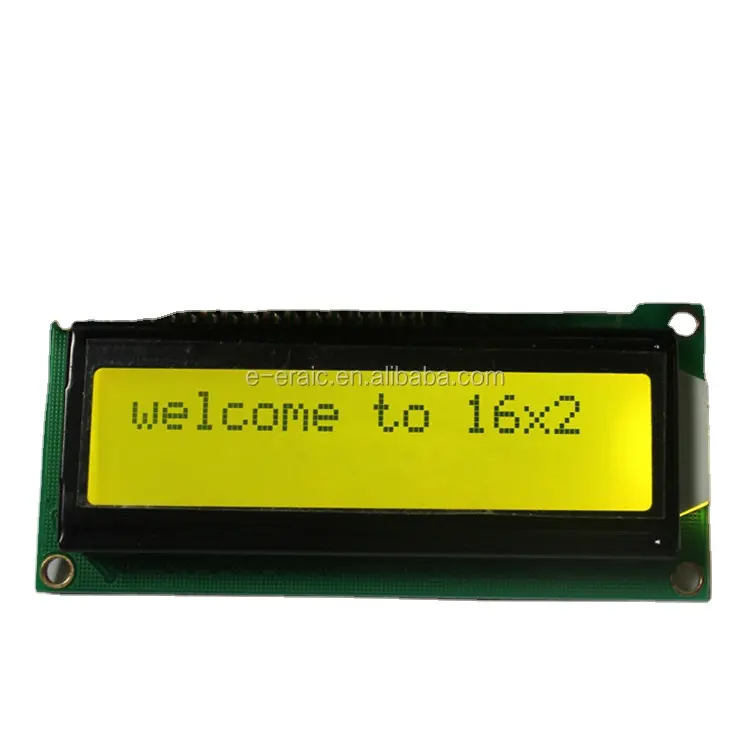 THJ LCD1602 Display LCM1602C LCD-Module mit Hintergrund beleuchtung Gelbgrüner Bildschirm 5V SPLC780C