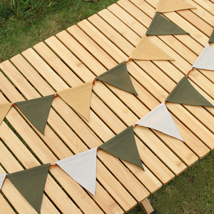 Banderas de banderines personalizadas coloridas, lienzo colgante, Bandera de cuerda triangular, banderines para acampar, banderines, decoración de fiesta, banderines - Product Image 4