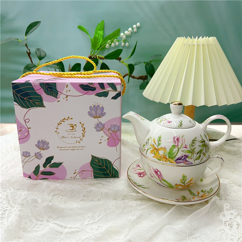 Tulip-mother-and-child teapot-gift box packaging